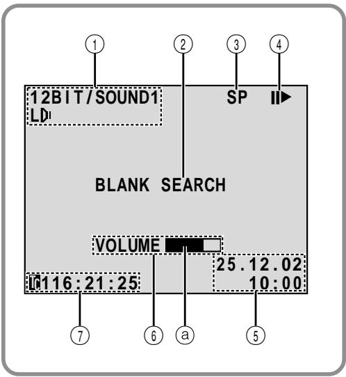 JVC GR-DVL167 - LCD Monitor/Viewfinder Indications During Playback - 1