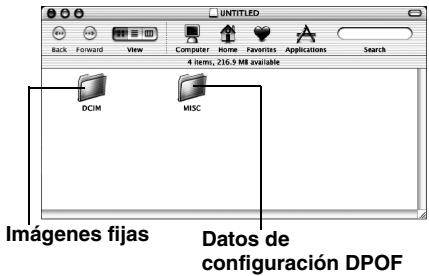 JVC GR-D370EX - Visualización de los contenidos de una tarjeta de memoria (Macintosh) - 1