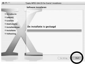 JVC GZ-MG57 - 12Klik op [Sluit] nadat u het bericht hebt bevestigd dat de installatie is voltooid. - 1
