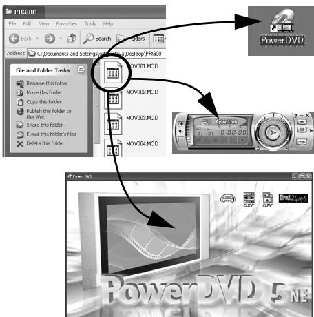 JVC GZ-MG57 - Affichage de la vidéo pour un seul fichier - 1
