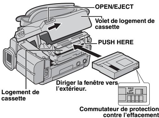 JVC GR-D73 - Insertion/Éjection d'une cassette - 1