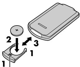 JVC GR-D73 - Installation de la batterie - 1