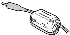 JVC GR-D73 - Comment attacher le filtre en ligne (pour câble USB (fourni avec GR-D93/73/53 uniquement) et câble S-vidéo en option) - 3
