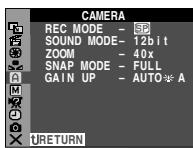 JVC GR-D73 - Menus avec des menus secondaires - 3