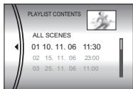 JVC GZ-MG47E - Select [PLAYLIST CONTENTS]. - 2