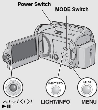 JVC GZ-MG47E - Controls in this section - 1