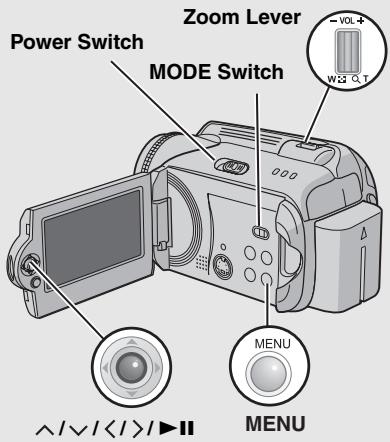 JVC GZ-MG47E - Controls in this section - 1