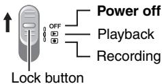 JVC GZ-MG47E - Set the power switch to OFF. - 1