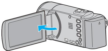 JVC GZ-EX215BEU - Ouvrez I'ecran LCD. - 1