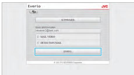 JVC GZ-EX215BEU - Pour modifier ou supprimer un "EMAIL DESTINATAIRES" - 4