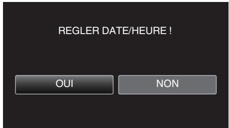 JVC GZ-EX215BEU - Appuyez sur "OUI" lorsque "REGLER DATE/HEURE!" est affché. - 1