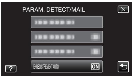 JVC GZ-EX215BEU - Régler l'auto-enregistrement sur cetteamera (PARAM. DETECT/MAIL) - 4