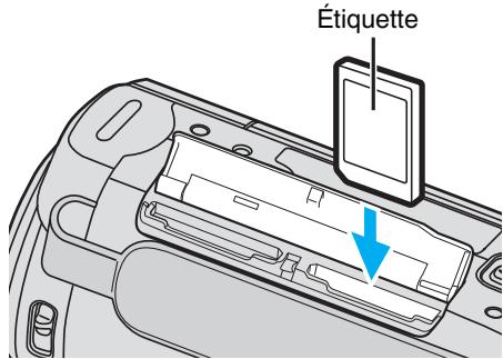 JVC GZ-EX215BEU - Insérer une nouvelle carte SD - 3