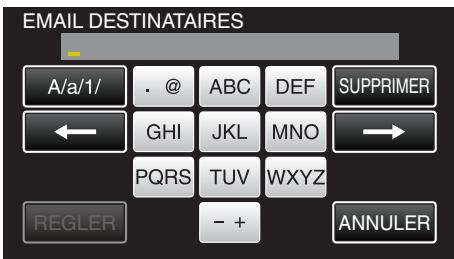 JVC GZ-EX215BEU - Enregistrer l'adresse de courrier électronique du destinataire - 7