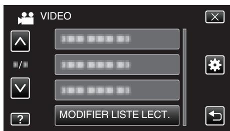JVC GZ-EX215BEU - Tapez sur "MODIFIER LISTE LECT". - 1
