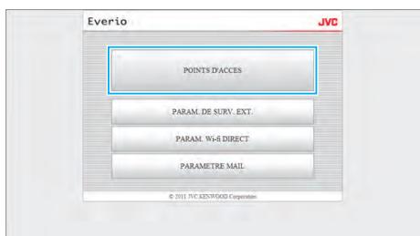 JVC GZ-EX215BEU - Pour modifier (ou supprimer) un enregistrement “POINTS D'ACCES” - 1