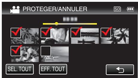 JVC GZ-EX215BEU - Protégé/Diffuser la protection des fichiers scélectionnés - 6