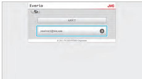 JVC GZ-EX215BEU - Pour modifier ou supprimer un "EMAIL DESTINATAIRES" - 3