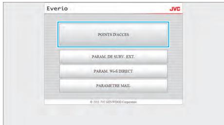 JVC GZ-EX215BEU - Pour ajouter "POINTS D'ACCES" manuellement - 1