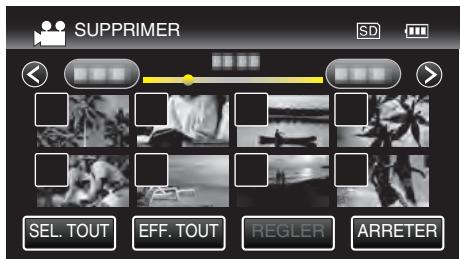JVC GZ-EX215BEU - Appuyez sur les fichiers à effacer. - 1