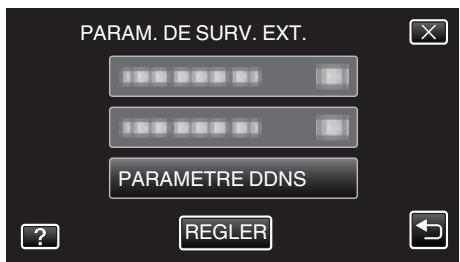 JVC GZ-EX215BEU - Régler le DNS (DDNS) dynamique sur cetteamera (PARAM. DE SURV. EXT.) - 4