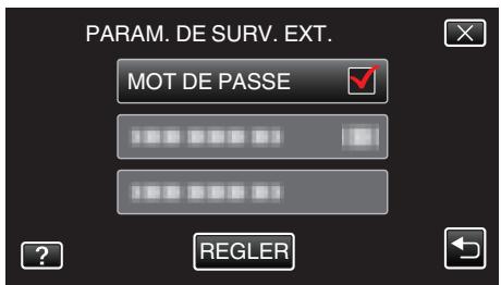 JVC GZ-EX215BEU - Régler le mot de passer (PARAM. DE SURV. EXT.) - 4
