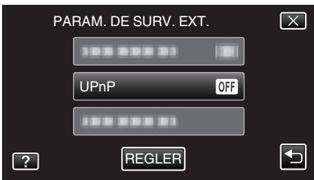 JVC GZ-EX215BEU - Régler l'UPnP de cetteamera (PARAM. DE SURV. EXT.) - 4