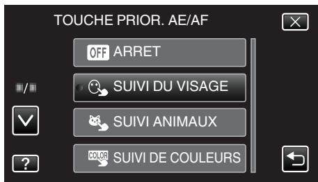 JVC GZ-EX215BEU - Appuyez sur le réglage désiré. - 1