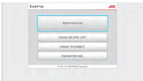JVC GZ-EX215BEU - Pour faire une recherche et ajouter "POINTS D'ACCES" - 1