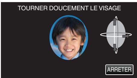 JVC GZ-EX215BEU - Faites pivotier le visage lentement dans les quatre directions pour enregistrer l'information du visage. - 1