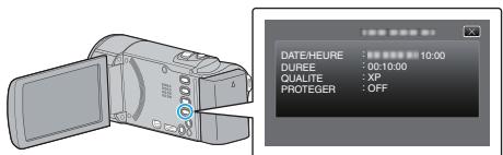 JVC GZ-EX215BEU - Arrêtez la lecture et appuyez sur la touche INFO. - 1