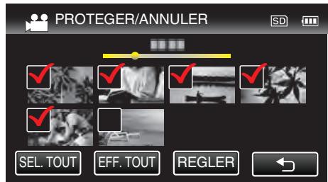 JVC GZ-EX215BEU - Protégé/Diffuser la protection des fichiers scélectionnés - 7
