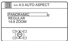 JVC LT-32A61BU - Choose 4:3 AUTO ASPECT then press the OK button - 1