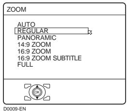 JVC LT-32A61BU - Press the ZOOM button to display the ZOOM menu - 1
