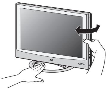 JVC LT-32A61BU - ■ Rotate the TV to the left and right: - 1