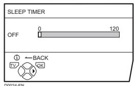 JVC LT-26C31SUE - Choose SLEEP TIMER, then press the OK button - 1