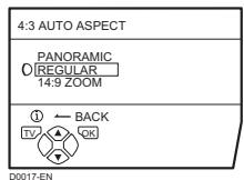 JVC LT-26C31SUE - Choose 4:3 AUTO ASPECT then press the OK button - 1
