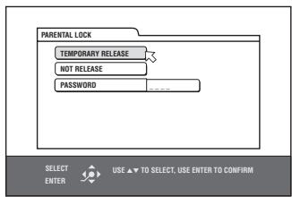 JVC XV-C5SL - To temporarily release the Parental Lock - 2