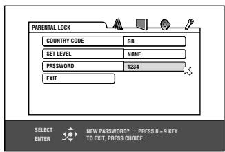 JVC XV-C5SL - Press the numeric buttons (0 to 9) to enter a 4-digit password. - 1