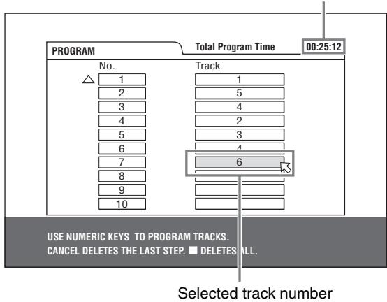JVC XV-C5SL - Press the numeric buttons to specify tracks in the desired order. - 1