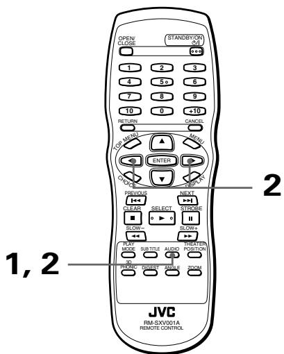 JVC XV-S302SL - To change the audio language or sound [AUDIO] DVD VIDEO Video CD Super VCD - 1