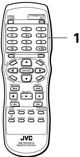 JVC XV-S302SL - To locate a desired selection using the numeric buttons DVD VIDEO Audio CD Video CD St - 1