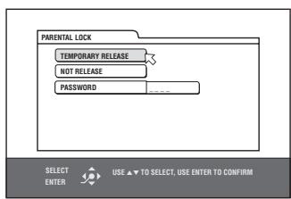 JVC XV-N512S - To temporarily release the Parental Lock - 2