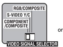 JVC XV-N512S - Setting theVIDEO SIGNAL SELECTOR - 1