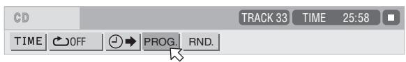 JVC XV-NP10S - Press ◀/▶ to move 📋 to PROG. Screen example for Audio CD - 1