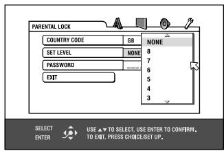 JVC XV-NP10S - Press ENTER to bring up the pull-down menu. - 1