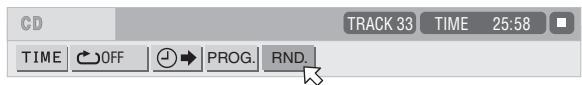 JVC XV-NP10S - Press ◀/▶ to move 📋 to RND. Screen example for Audio CD - 1