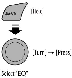 JVC KD-R303 - Selecting a preset sound mode - 1