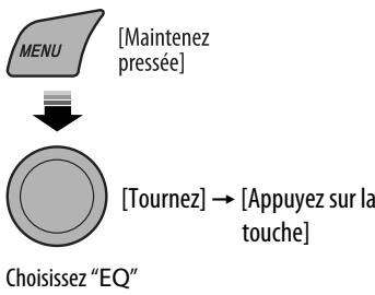 JVC KD-R303 - Sélection d'un mode sonore préréglé - 1