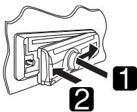 JVC KD-R303 - Fixation du panneau de commande - 1